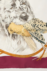 Hermès Silk Chiens Au Rapport Carré 90 Scarf