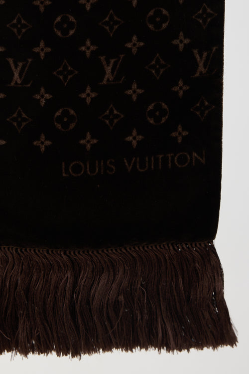 Louis Vuitton Velvet Monogram Devoré Scarf