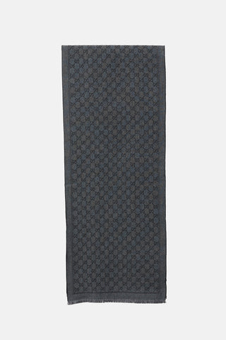 Gucci Wool GG Monogram Jacquard Scarf