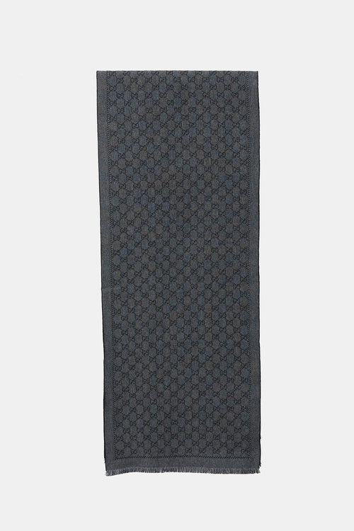 Gucci Wool GG Monogram Jacquard Scarf