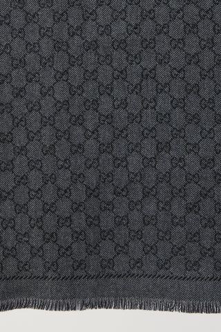 Gucci Wool GG Monogram Jacquard Scarf