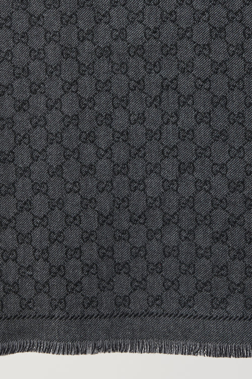 Gucci Wool GG Monogram Jacquard Scarf