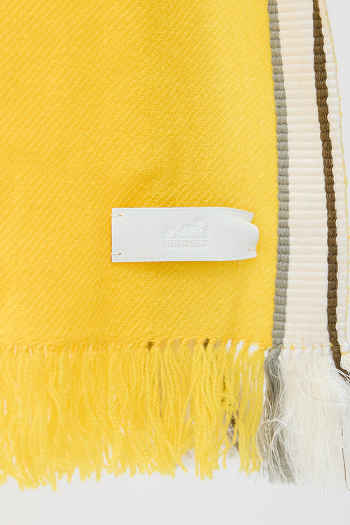 Hermès Cashmere & Silk Fringe Scarf
