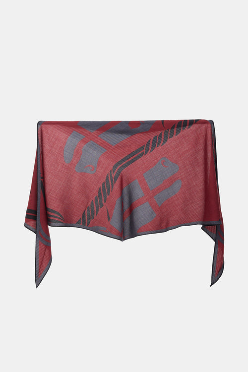 Hermès Cashmere & Silk Quadrige Losange Scarf