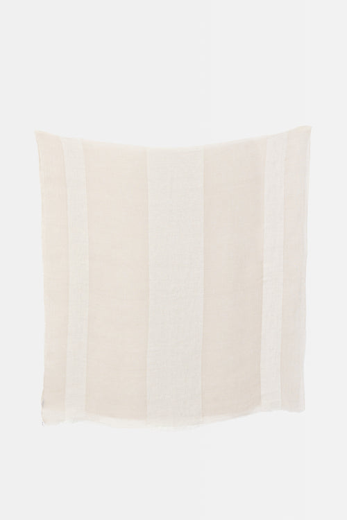 Brunello Cucinelli Linen Striped Jacquard Scarf