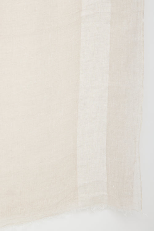 Brunello Cucinelli Linen Striped Jacquard Scarf