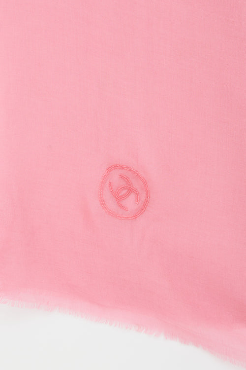 Chanel Cashmere Sheer CC Scarf