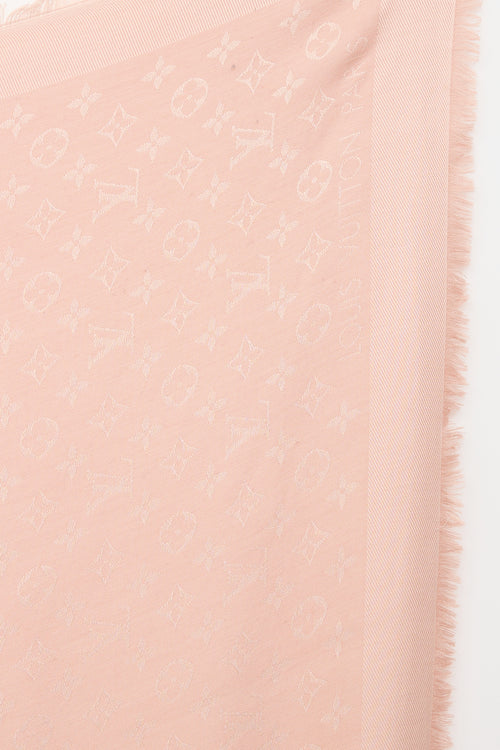 Louis Vuitton Silk & Wool Monogram Scarf