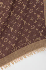 Louis Vuitton Cashmere & Wool Monogram Scarf