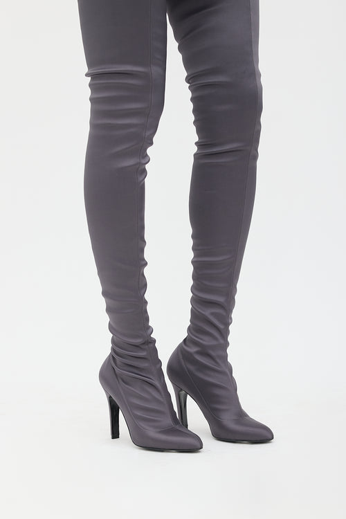 Stella McCartney Satin Thigh High Boot
