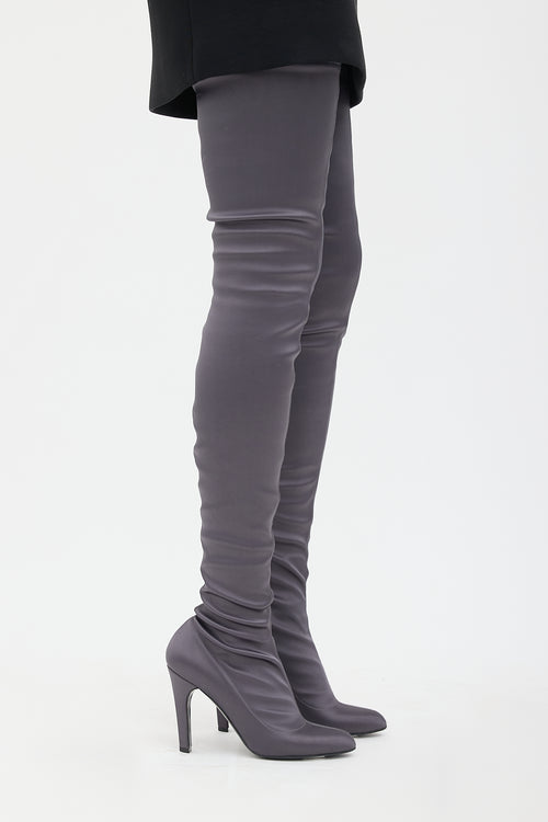 Stella McCartney Satin Thigh High Boot
