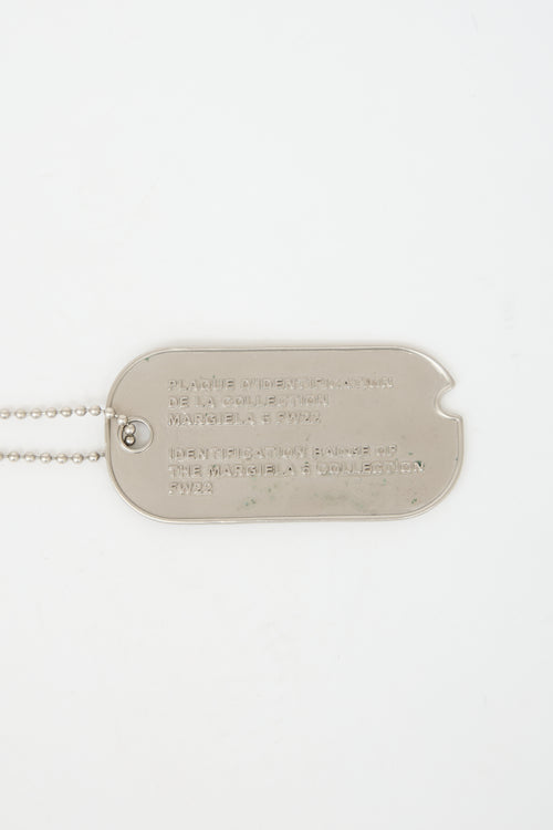 MM6 Maison Margiel FW 2022 Large Tag Necklace