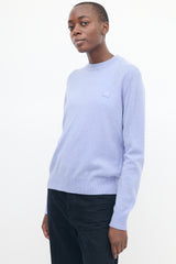 Acne Studios Light Blue Wool Face Logo Sweater
