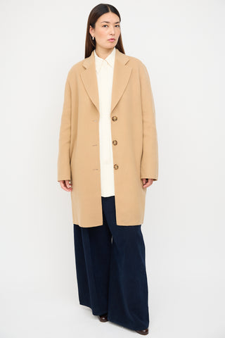 Acne Studios Beige Wool & Cashmere Mid Length Coat