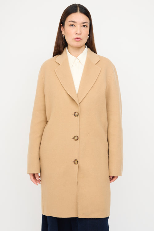 Acne Studios Beige Wool & Cashmere Mid Length Coat