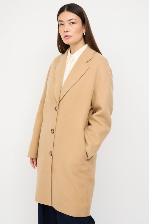 Acne Studios Beige Wool & Cashmere Mid Length Coat