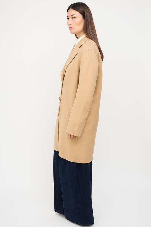 Acne Studios Beige Wool & Cashmere Mid Length Coat