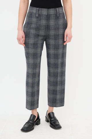 Acne Studios Wool Plaid Houndstooth Trouser