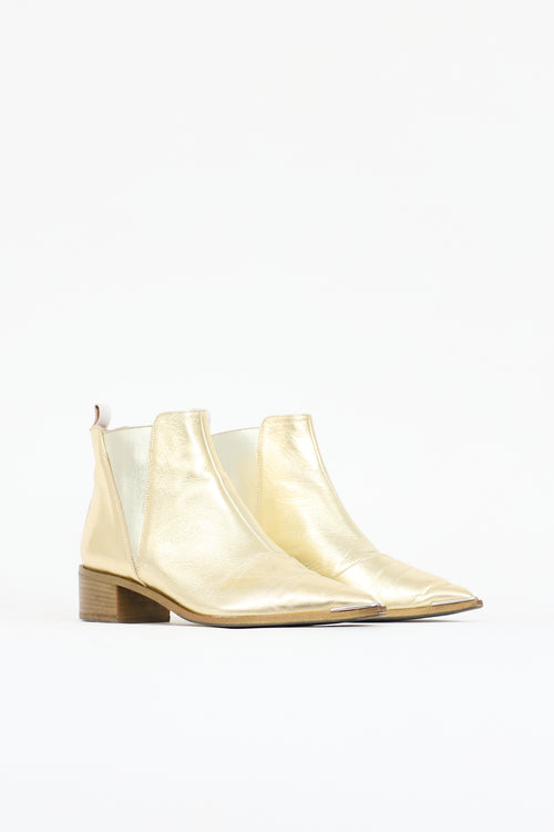 Acne Studios Metallic Leather Jensen Boot