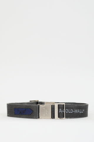 A-COLD-WALL* Grey Industrial Webbing Logo Belt