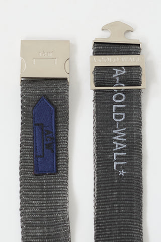 A-COLD-WALL* Grey Industrial Webbing Logo Belt