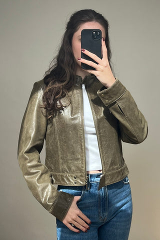 Olive Leather Jacket