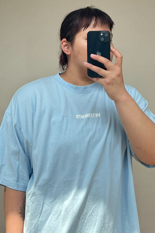 Blue Logo Unisex Oversized T-Shirt