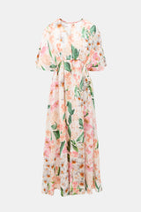 Aqua by Aqua Bendita Linen Floral Gesto Dress