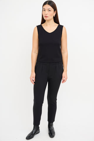 Akris Black Scoop Neck Sleeveless Top