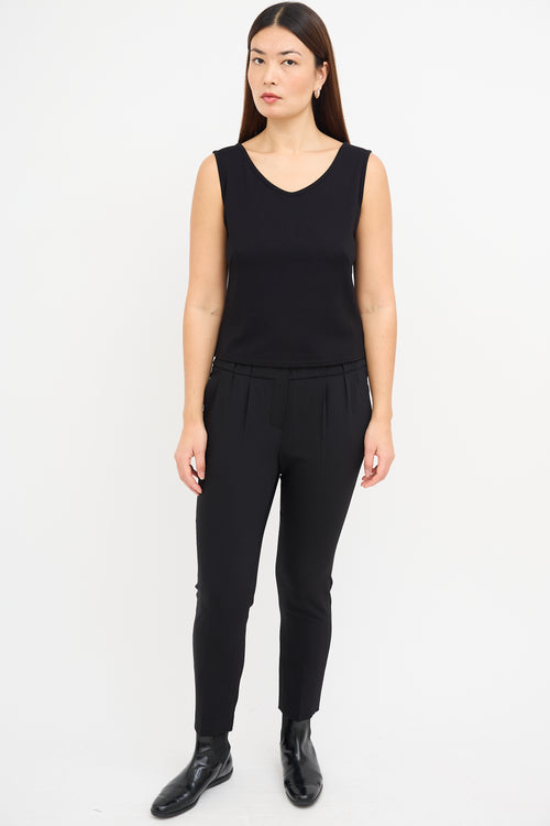 Akris Black Scoop Neck Sleeveless Top