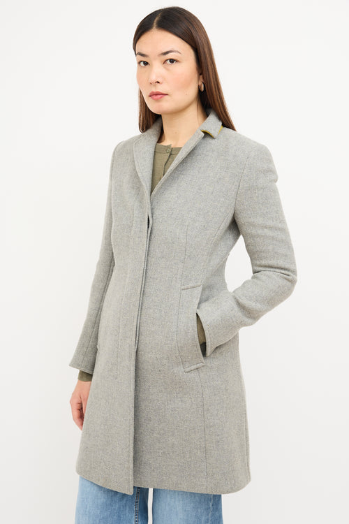 Akris Grey Wool Long Coat