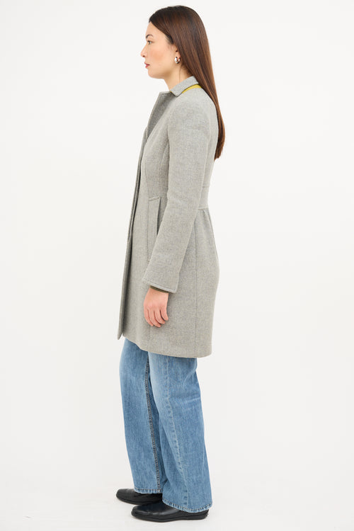 Akris Grey Wool Long Coat