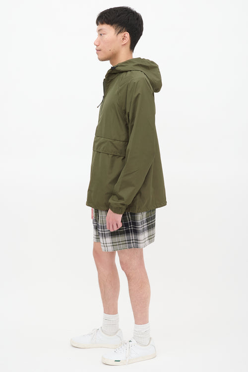 A Kind of Guise X Monocle Green Half Zip Hooded Anorak Jacket