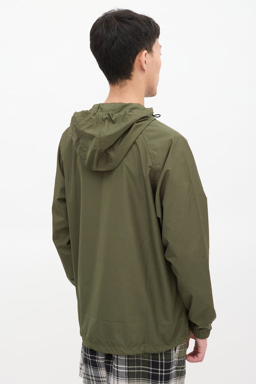 A Kind of Guise X Monocle Green Half Zip Hooded Anorak Jacket