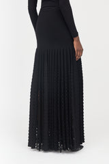 Alaïa Knit Pleated Maxi Skirt