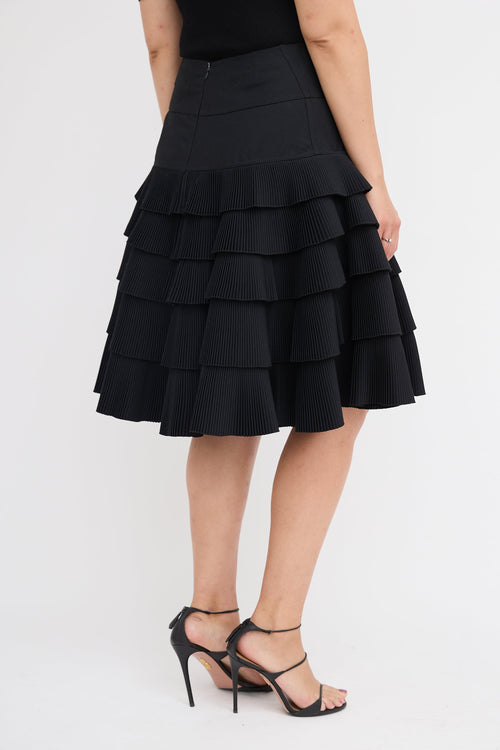 Alaïa Pleated Ruffle Skirt