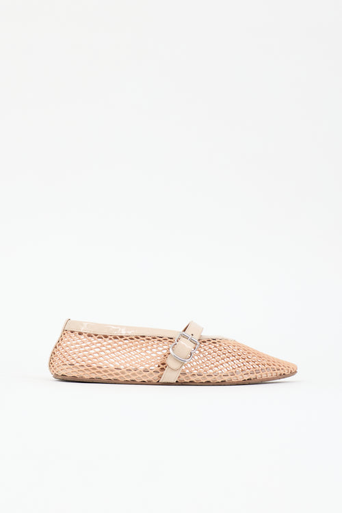 Alaïa Fishnet Mesh Flat