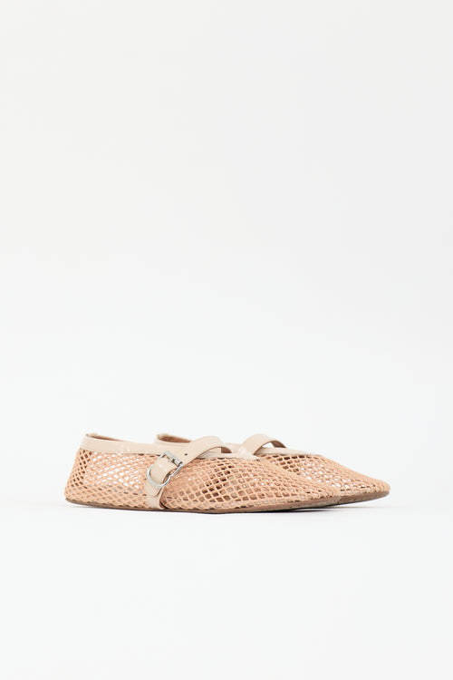 Alaïa Fishnet Mesh Flat