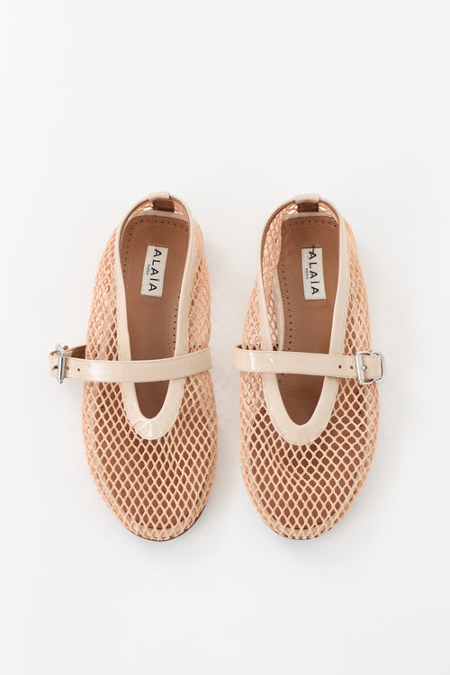 Alaïa Fishnet Mesh Flat