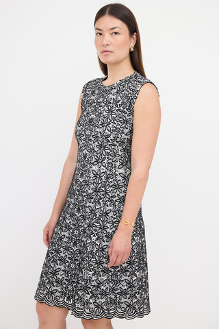 Alaïa Floral Jacquard Dress