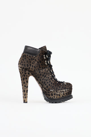 Alaïa Printed Hair Platform Boot