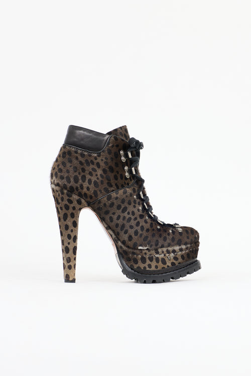 Alaïa Printed Hair Platform Boot