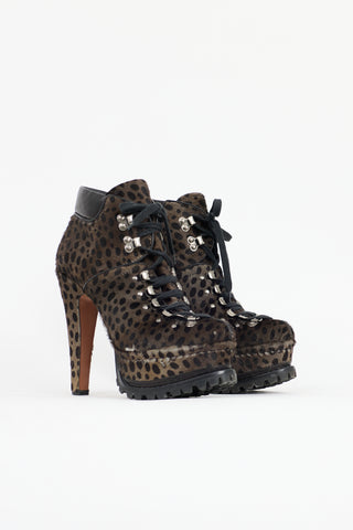 Alaïa Printed Hair Platform Boot