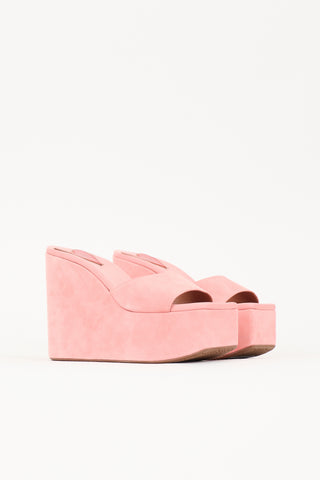 Alaïa Suede Platform Sandal