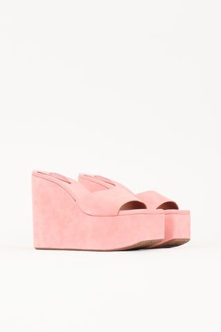 Alaïa Suede Platform Sandal