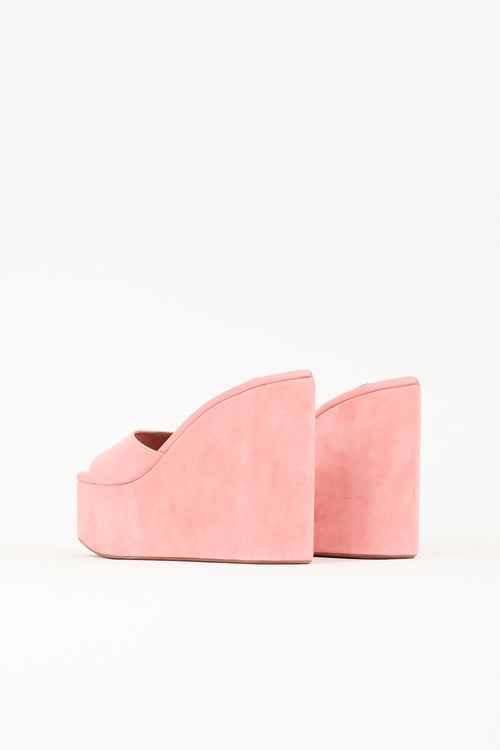 Alaïa Suede Platform Sandal