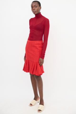 Alaïa Wave Godet Skirt