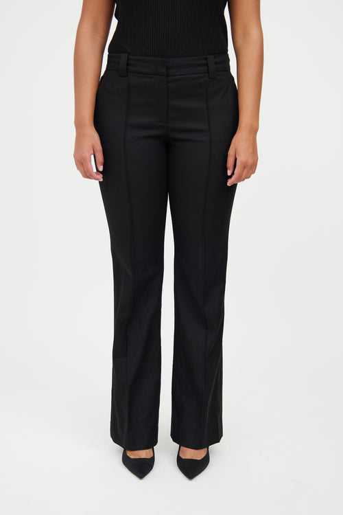 A.L.C. Black Pleated Flared Dress Pant