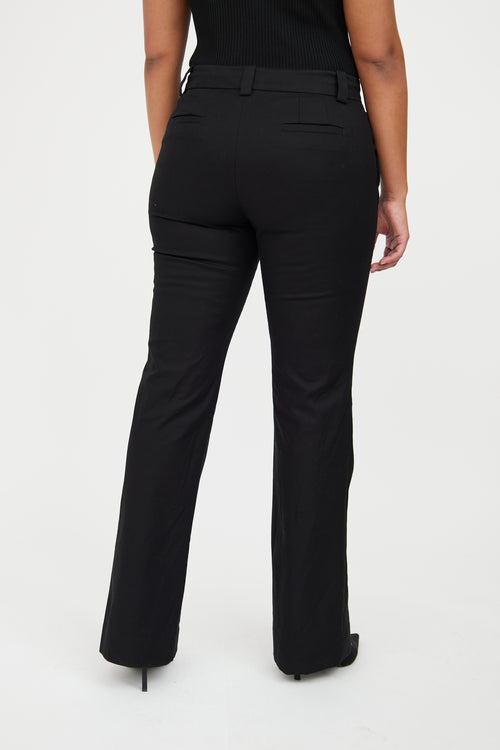 A.L.C. Black Pleated Flared Dress Pant