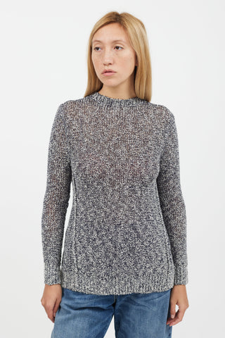 ALC Blue & White Speckle Knit Sweater
